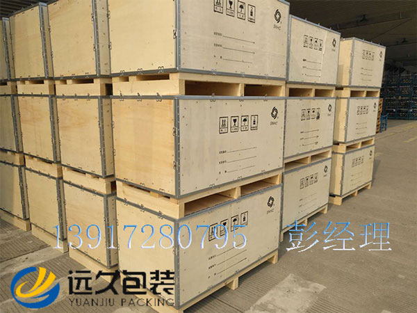 上海钢带木箱厂家 钢带木箱